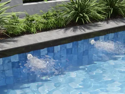 LILY pool edge aerator lumion fountain Low-poly 3D model