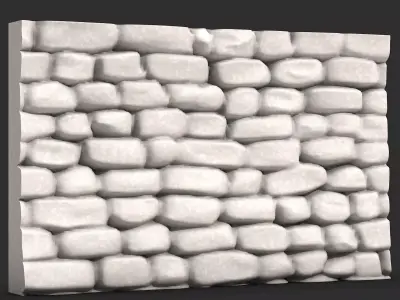 Rough-Cut Boulder Wall Geometry 3D print model purchase