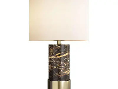 Table Lamp Resin and Metal Base Low-poly 3D model