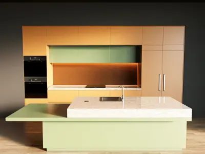 25-Kitchen1 matte 3 3D model