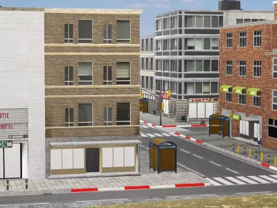 New York Modern City Building V14 3D Model Low-poly 3D model