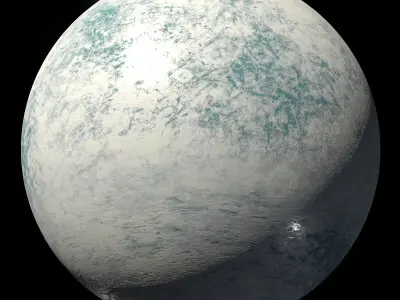 Icy Moon 02 - 8k PBR Low-poly 3D model