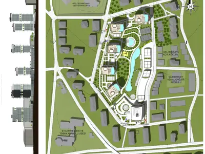 Highrise Residences Offices Shopping Mall Complex 3D model