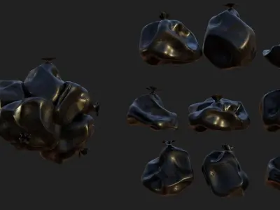 Trash bag asset 3D model