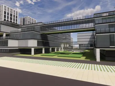 Modern City Block -A14 3D model