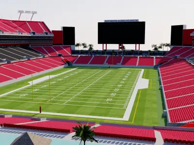Raymond James Stadium - Tampa - Florida USA 3D model