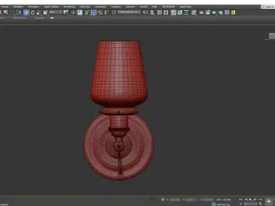 Sage Sconce Low-poly 3D model
