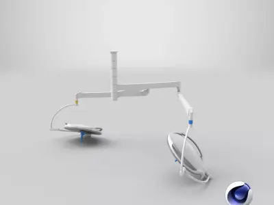 Surgical Lights On 3D model