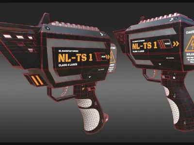 Sci-fi Stun Gun Low-poly 3D model