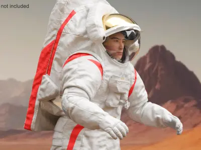  Chinese Moon Spacesuit Empty Rigged 