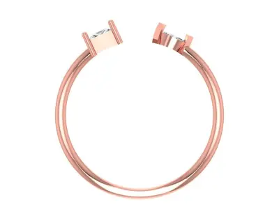 Solitaire Women Light Weight Band Ring 3D print model 18