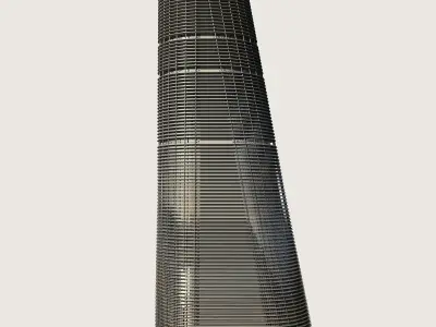 Building Skyscraper City Town Downtown Street Futuristic Utopia Low-poly 3D model