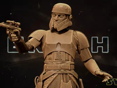 STAR WARS Captain Enoch Bust Tested for 3D printing 3D print model