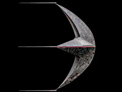 Sci-Fi Starfish Spaceship Lowpoly Game Ready Low-poly 3D model