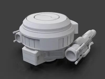 Sci-Fi Drone - 1 - Untextured 3D model