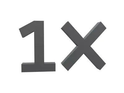 Bonus 1x Symbol v1 001 Low-poly 3D model