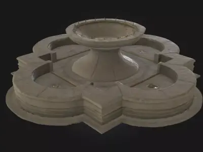 Ancient Stone Altar  Sacred Relic of Forgotten Rites 3D model