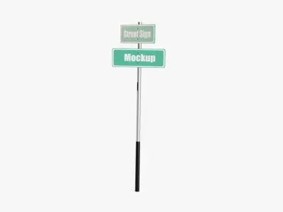 Street Sign Low-poly 3D model
