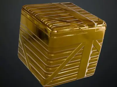 Full Gold Corrugated Metal PBR Seamless Texture