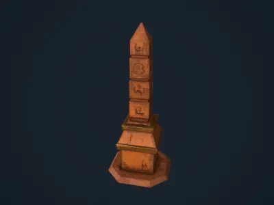 Obelisk 4 egyptian Low-poly 3D model