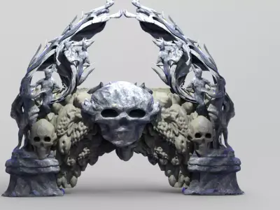 Skeletor Arch Gate 3D model