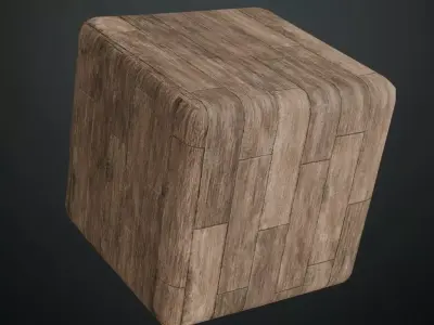 Vintage Hand-Painted Dark Walnut Wood PBR Seamless Texture