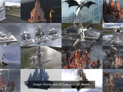 Dragon Architecture 3D Collection 3D Model Pack