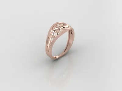 Women Ring Fancy Ring Plain light weight STL 3DM Printable 3D print model 10