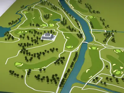 Golfclub golf course 3D model