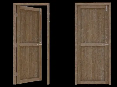 Wood Door 3D model