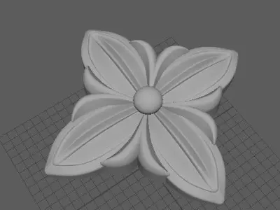rosette flower 3D model 4