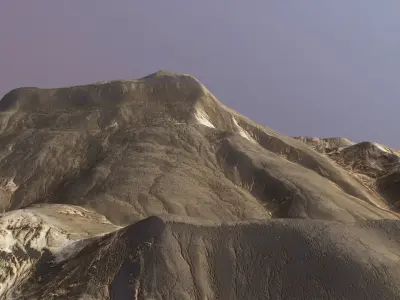 Desert Mountain Rocks Landscape Terrain Cliff PBR  07 Low-poly 3D model