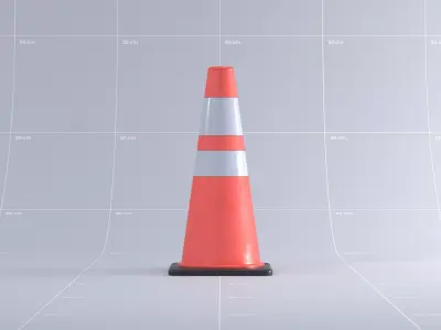 Toronto Safety Cone 01 3D model