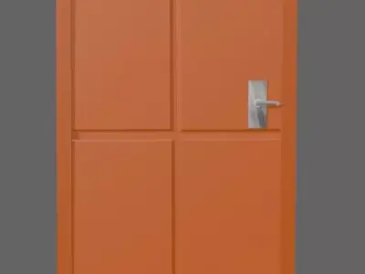 Bedroom Door 3D Model 3D model Texture
