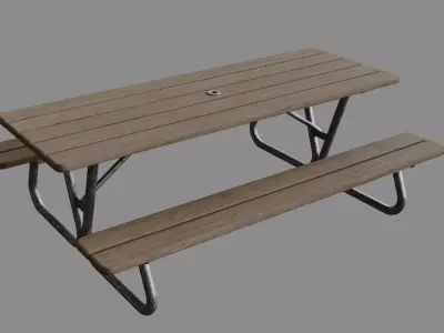 Park Bench 3D model 2