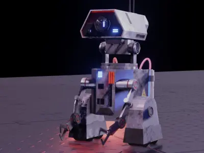 Sci-Fi Robot 3D Model Low-poly 3D model