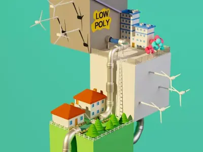 city on dice  Low-poly 3D model