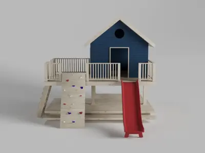 Wooden Playhouse 3D model