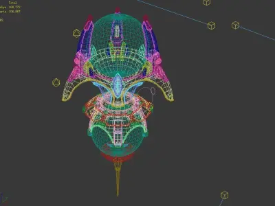 Sci Fi Building-Particle Producer 01 3D model