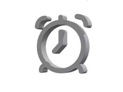 3d alarm clock Low-poly 3D model