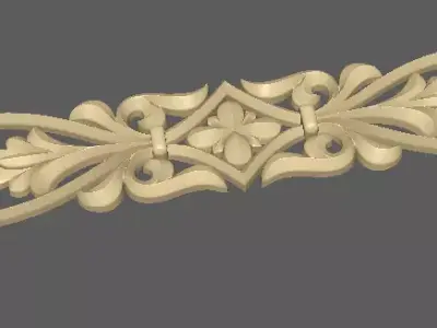 Central decor ornament for furniture 3D model 1093