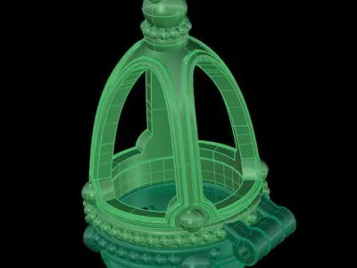 Pendant with hiding place 3D print model