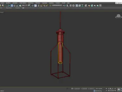 Colebrook 5 Inch Square Pendant Light Low-poly 3D model