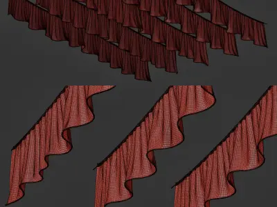 Curtain for a canopy 3D model