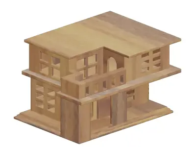 Toddler Exquisite Cartoon Villa Toy 3D model