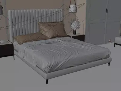 warm and cozy bedroom 3D model