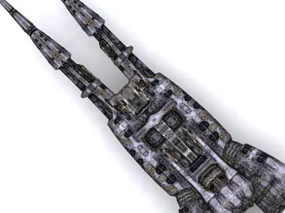 3DRT - Sci-Fi Norad Battleship - Keleth Low-poly 3D model