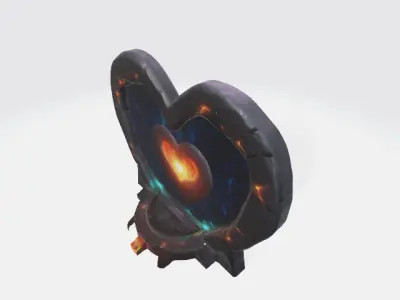 A Heart-Shaped Portal Low-poly 3D model