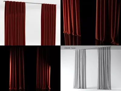 Velvet Drapery 3D model
