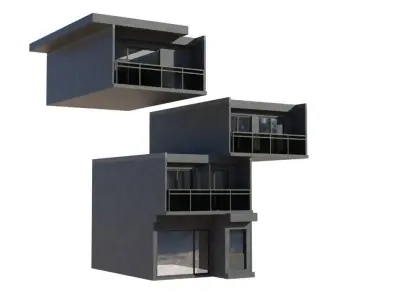 Japan city building 2 3D model